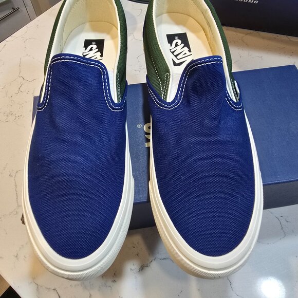 COPY - Vans Slip-On Reissue 98 SP LX BMX Blue Green VN000CSEY7G Mens 10 Skate S… - Picture 3 of 14